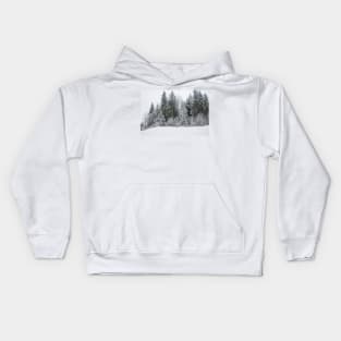 The Majestic Snow Covered Trees Kids Hoodie